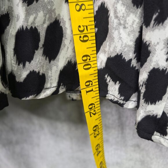 Womens Shein Curve Black & White Leopard Print Maxi Dress Crossback Size XXL - Picture 8 of 9